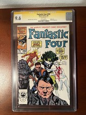 TOP POP SS Signed Stan Lee Marvel Comics Fantastic Four #292 CGC 9.6 Hitler App picture