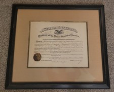 PRESIDENT William McKinley 1898 Signed Autographed Document  FRAMED POST OFFICE  picture