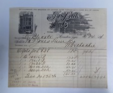 1898 Peas & Bute Houston Texas Paint Oils Invoice Billhead Mexia TX Ephemera picture
