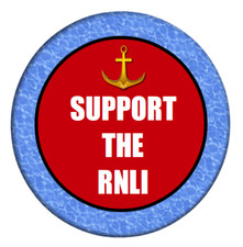 Support the RNLI Pinback Button Badge 25mm, 32mm, 58mm picture