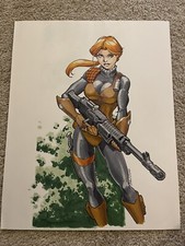 G.I. Joe Original Art Scarlett commission A Real American Hero Cobra Comic Con picture