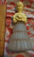 Beautiful Avon Vintage Bottle Sweet Honesty Woman with Bouquet Cologne Empty picture