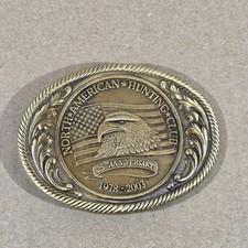 Vintage Belt Buckle North American Hunting Club 25 Anniversary 2003 picture