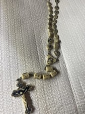 Vintage 1950s Cesare Civelli Roma Ivorine Rosary Terra Delle Catacombe Relic picture