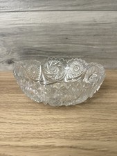 Vtg Imperial Glass Co. Pressed Glass Bowl Sawtooth Scalloped Edge 6.25” picture