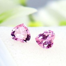 7.75 Ct Natural Heart Cut Sri-Lankan Pink Sapphire Certified Gemstone ,2 Pcs picture