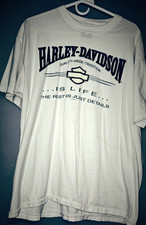 Harley-Davidson Vtg 1996 Denver, CO Graphic T-Shirt White XL picture