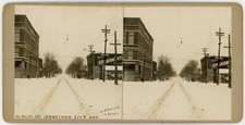 INDIANA STEREOVIEW - Hartford City - North Jefferson Street - CH Tuttle c1909 picture