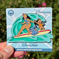 Disneyland Paris DLP Lilo Stitch Nani Surfing Wave Pin NEW LimIted Edition 800 picture