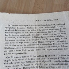 DOCUMENT 1790 DISTRICT DE PAU picture