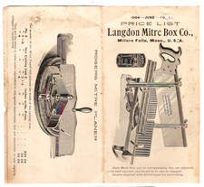 1904 Langdon Mitre Box Co, ACME MITRE BOX Price List, Parts List & Directions picture