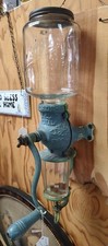 Antique Arcade Crystal No. 3 Wall-Mount Coffee Grinder with Glass Catch picture