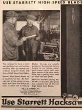 1931 Starrett Tool Hacksaw Vintage Print Ad Trade Advertising picture