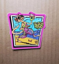 Dutch Bros Coffee Sticker April 2023 Retro Cool Cat w/ Walkman & Sunglasses NEW picture