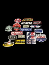 Lot 15 Racing Decals Stickers Vintage STP Flowmaster Demon Kendall JE Pistons 2 picture
