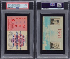 1961 JFK Ticket President John F. Kennedy “Ask Not” Speech Inauguration  PSA 6 picture