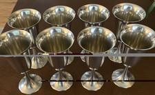 Set of 8 Vintage Royal Holland Pewter Wine Goblets 6.75” by Daalderop Portugal picture