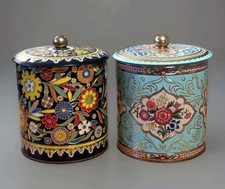 Vintage Daher Floral Biscuit Tins England picture