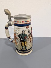 Avon Football Ceramic Beer Stein Handcrafted in Brazil Vintage picture