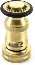 1.5in NST/NH Brass Fire Hose Nozzle Jet Fog Adjustable 85 GPM 100 PSI Water picture