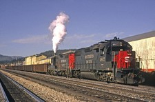 SP 4817 EMD GP38-2 w work train at Truckee, CA November 1988 11 x 14 Photo picture
