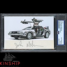 John DeLorean signed Cut PSA DNA Slabbed Rare BTTF Auto C6436 picture