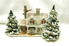Original Vintage Signed Walter Brockmann Ceramic The Christmas Card House 1980 picture