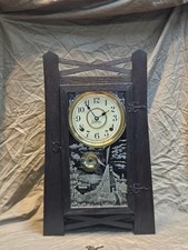 Restored Antique Sessions Mission Mantle Clock circa 1908 Original Movement picture