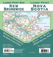 New Brunswick / Nova Scotia Large Print Road Map English and French Edition picture