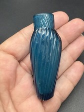 Stiegel Type Scent or Potion Bottle Turquoise Blown Glass English c1815 Antique picture