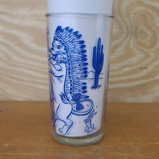 1940s Monarch Peanut Butter Glass Luke & Lucy Indians picture
