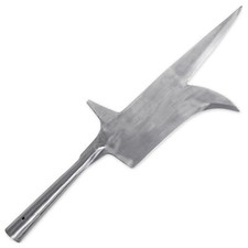 Functional Hand Forged Predrilled Medieval Inspired English Bill Spear Head picture