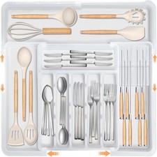 Silverware Organizer for Kitchen Drawer Expandable Utensil Drawer Organizer picture