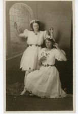 Ballet Girls in lovely Dance Pose Portrait 1913 Photo Postcard RPPC picture