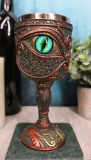 Ebros The Eye of the Dragon Mystical Fantasy Chalice 7oz Wine Goblet Figurine picture