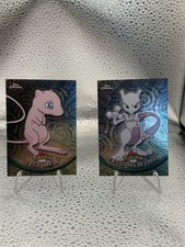 2000’s Topps Chrome Mew #151 & Mewtwo #150 Base Holo Near Mint Condition picture