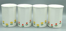 Vintage Hitkari India Bone China Set of 4 Mugs Daffodil & Tulip picture
