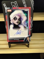 Topps 2026 Chrome Marvel Artgerm Signed Black Cat #1 Variant AA-AG 4/5 Omega picture