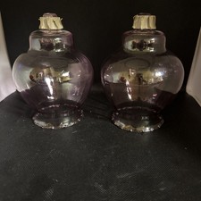 Pair Vtg Votive Cups Celeste Pink Ruffle Optic Peg Candle Home Interior Homco picture