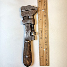 Antque Adjustable Wrench 6.5 inch Odd Company Stamp picture