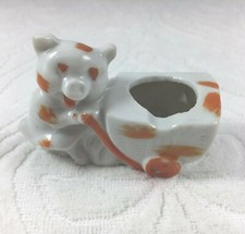 Vintage Pig Sow Swine with Buggy ? Ceramic Planter Pot Ash Tray ?? Made In Japan picture