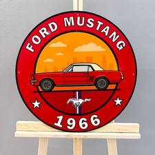 1966 FORD MUSTANG American Muscle Icon Heavy Metal Sign XL  19.7