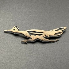 Vintage Hopi Phillip Honanie Native Roadrunner Bird Silver Pin Brooch picture
