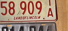 1978 Illinois 58 909 TA Trailer License Plate Vintage IL Tag picture