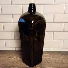 Antique Black Glass Dutch Case Gin Bottle 1870s  picture
