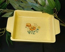 Vintage Treasure Craft Floral Ceramic Baking Dish picture