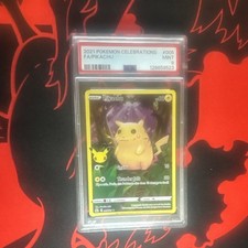 Pokémon 2021 Celebrations Full Art Pikachu #005 PSA 9 English Trading Card picture