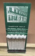 Pat O'Brien's New Orleans, True Vintage Hurricane Drink Matchbook; Unstruck ++++ picture
