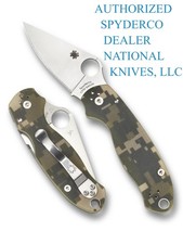 Spyderco Para 3 Folding Knife C223GPCMO Satin Plain Edge S45VN Blade Digi Camo picture