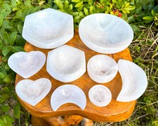 Selenite Crystal Charging Bowls - Choose Size & Shape (Polished Selenite Bowl) picture